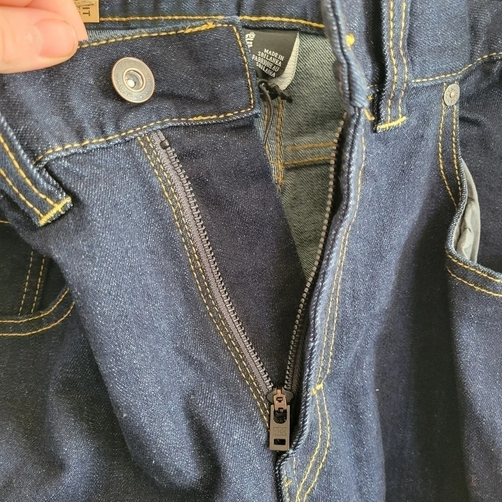 NWT Prana Feener Jean Organic Cotton Dark Wash Straight Fit 38 × 30